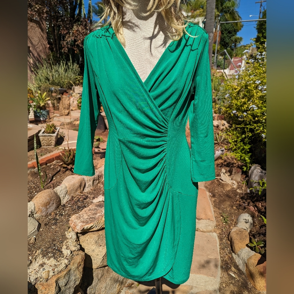 Calvin Klein Wrap Dress Green Size 10
